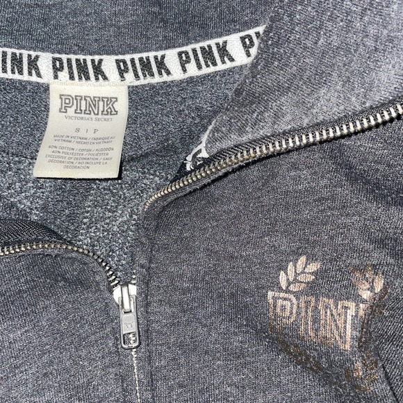 Victoria’s Secret Pink Cheetah Bling Half Zip - Picture 3 of 4